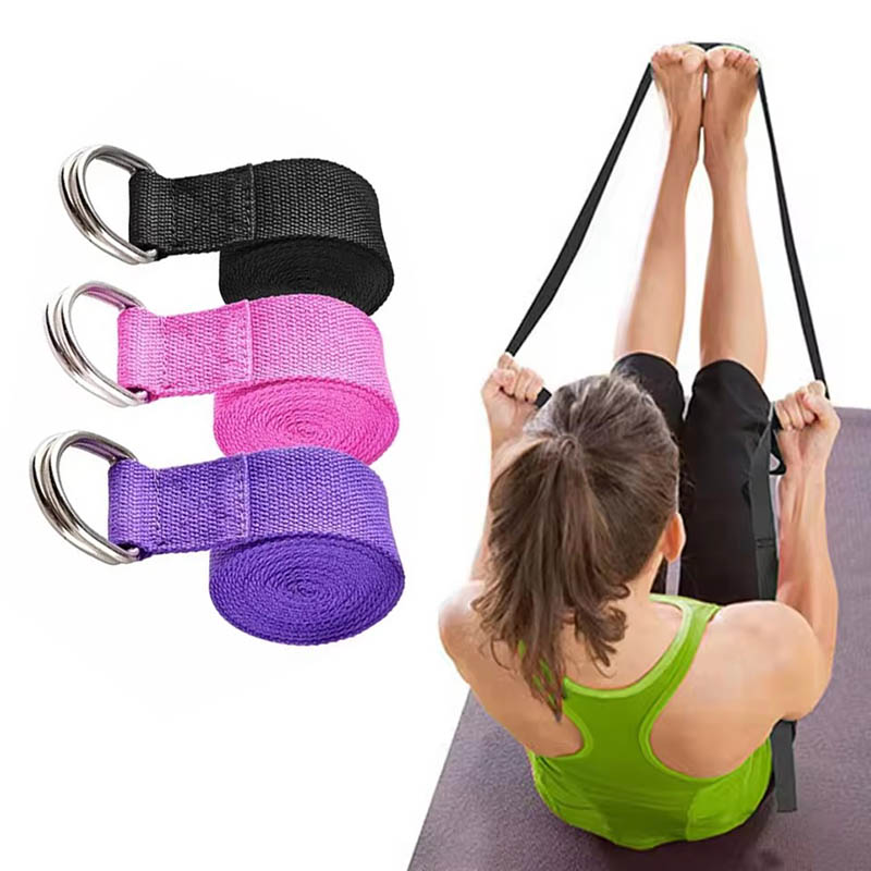 Pilates Yoga Ring - 183*3.8cm Cotton Yoga Strap With Adjustable