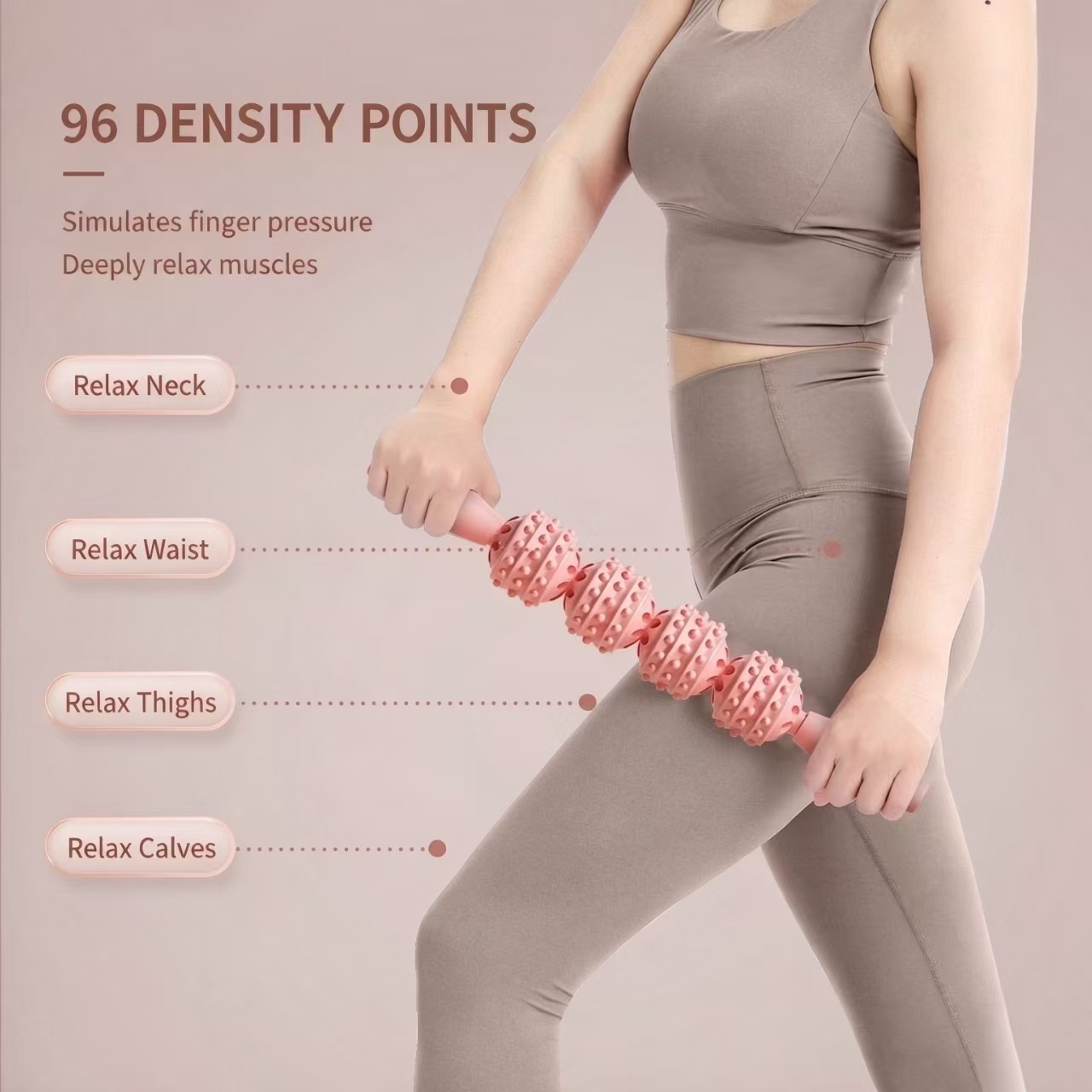 Pilates Yoga Bar - Yoga Massage Stick Wolf Tooth Muscle