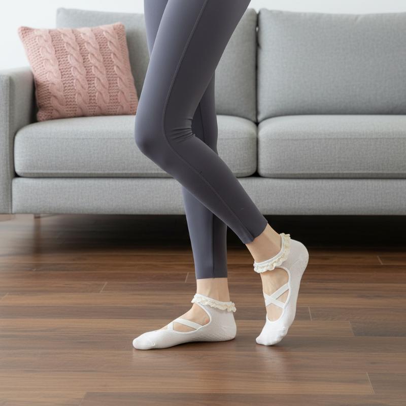 Pilates & Yoga En Talavera Raquel Díaz - 1Pairs Cute Lacework Pilates Socks Princess
