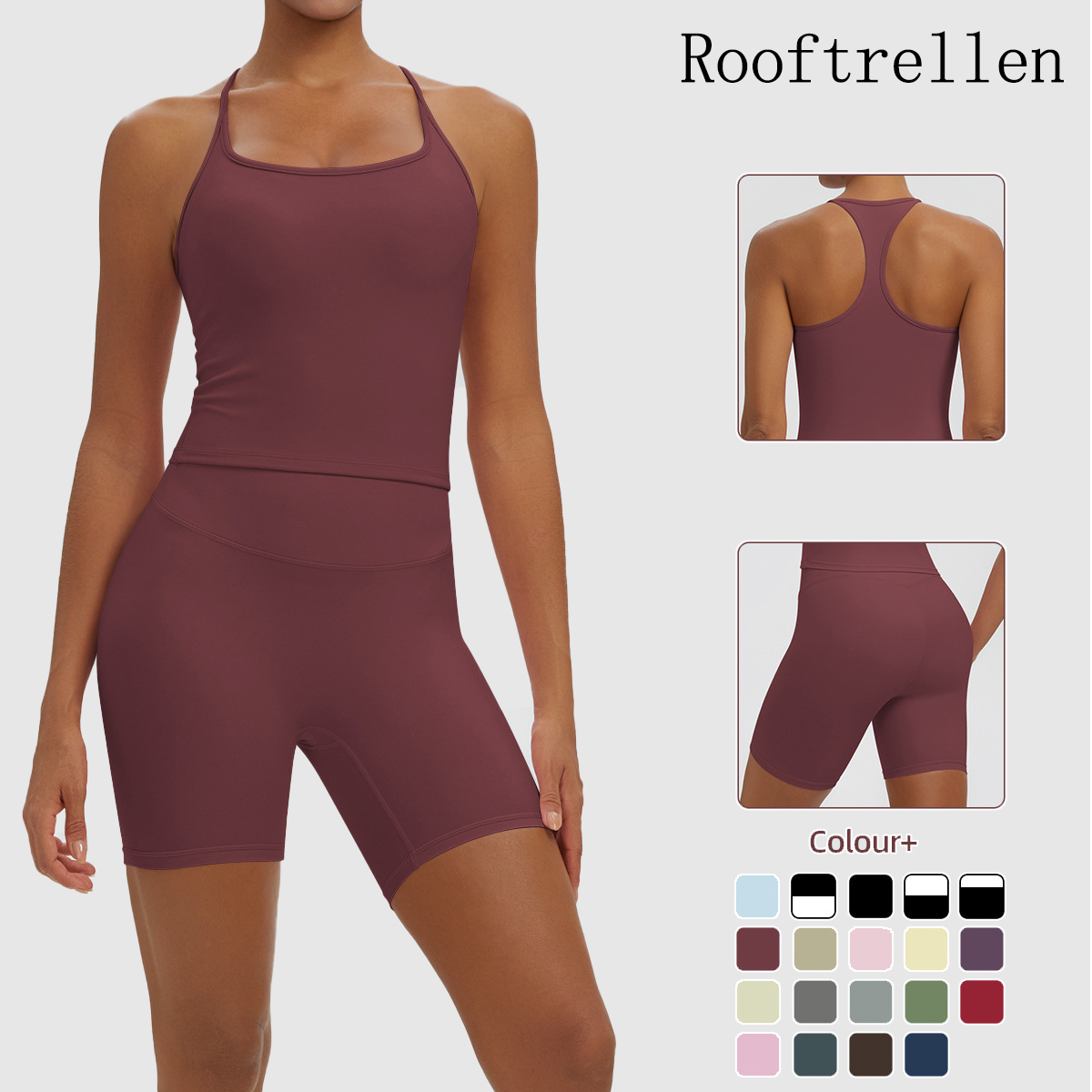 Rooftrellen 2PCS Sexy Solid Co - Pilates Yoga Gear review and price