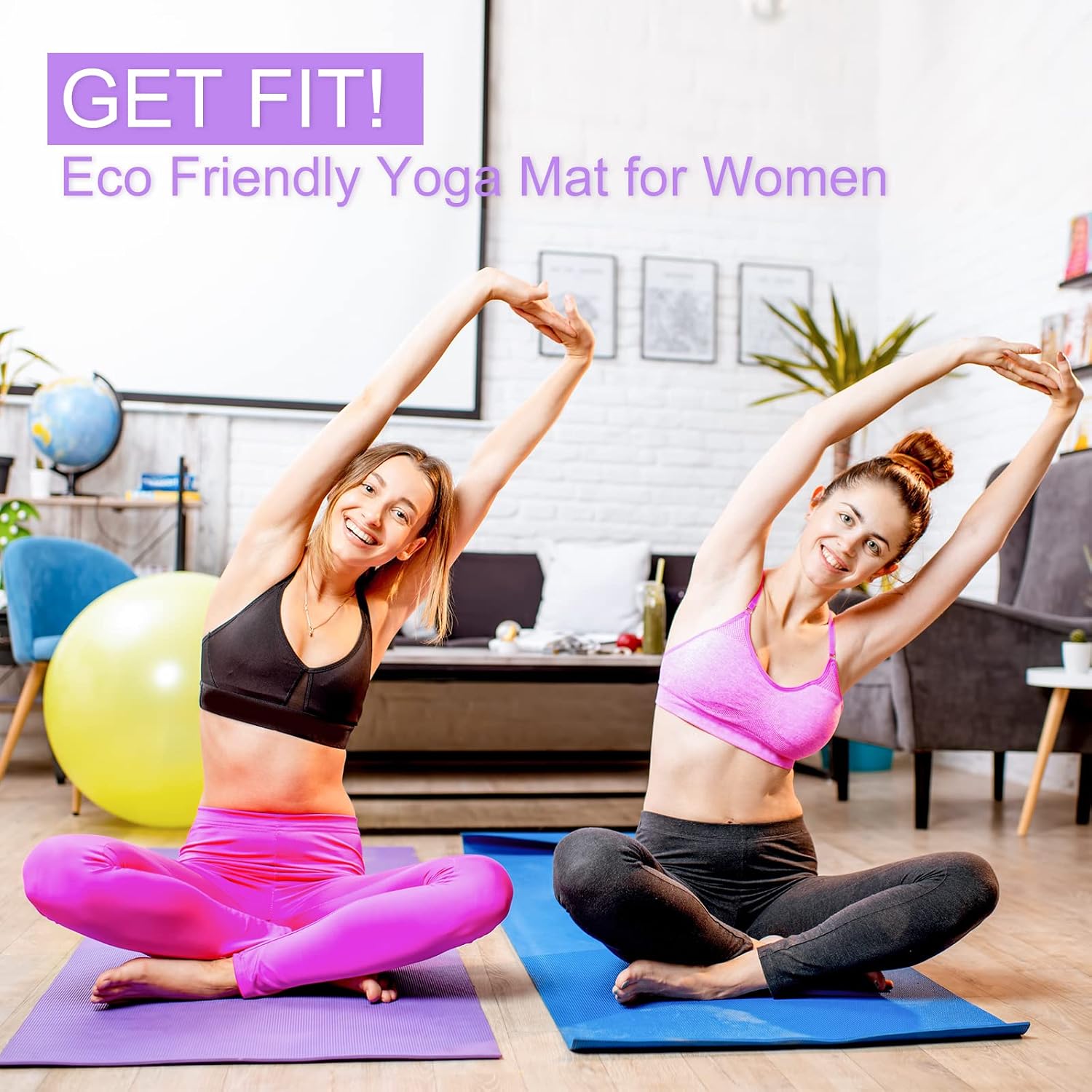 3 mm Thin Yoga Mats Lightweigh - Pilates Yoga Class review and price