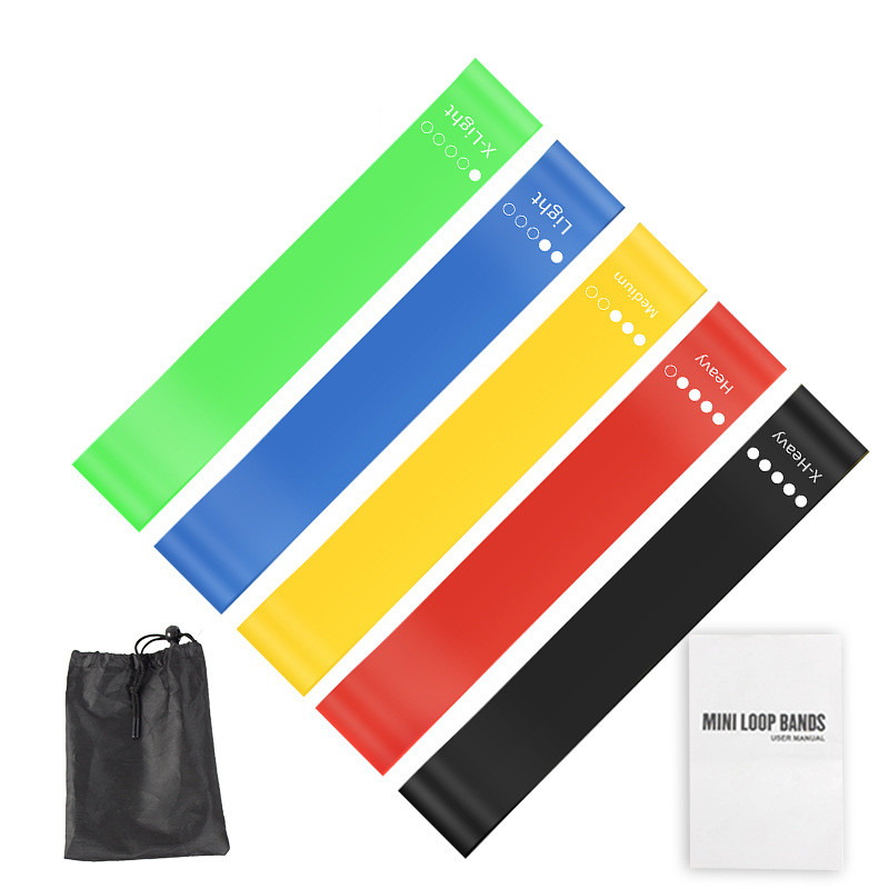 5Pcs TPE Resistance Bands Set  - Pilates Yoga Bar review and price