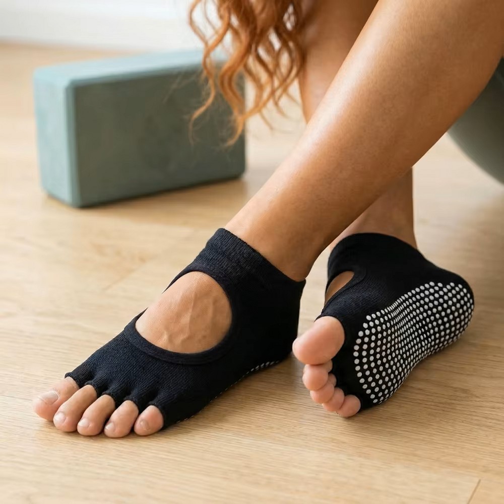 Backless Five Toe Yoga Socks O - Pilates Yoga Home review and price