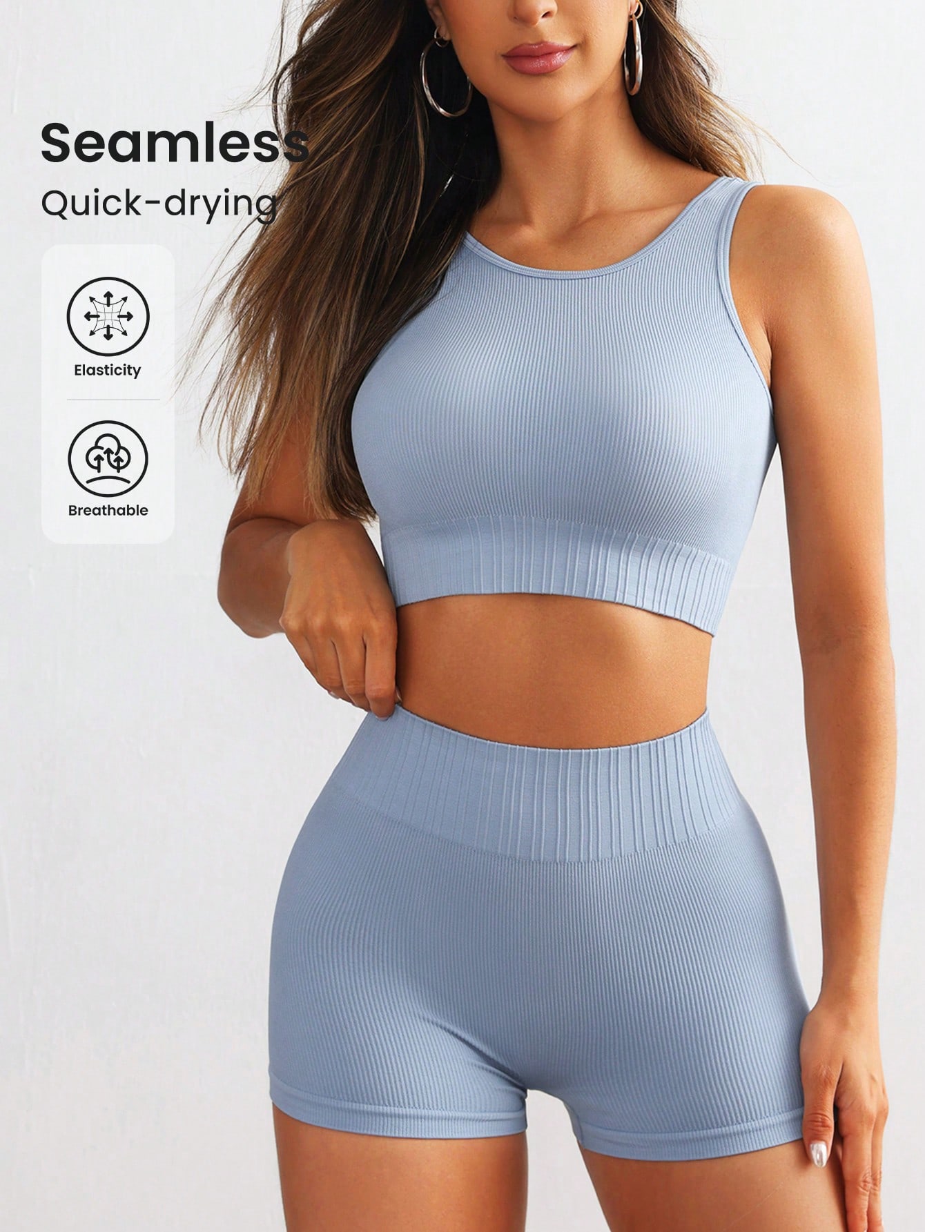 Women Seamless Ribbed Yoga Set - Pilates Yoga Gear review and price